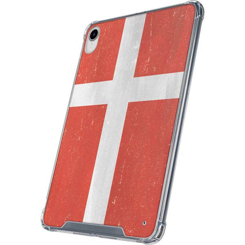 Denmark Flag Distressed iPad 11th Gen (2025) Clear Case